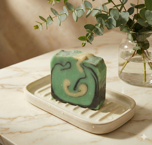 Frosted Woods – Fresh Cedarwood Handmade Soap with Activated Charcoal