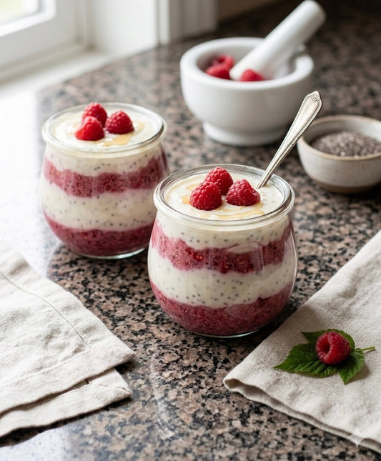 Eat Your Skincare: The Glow-Up Raspberry Chia Pudding