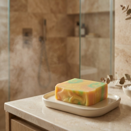 🌿 Lemongrass + Mint Handmade Soap — Refresh & Revive