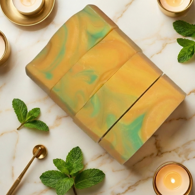 🌿 Lemongrass + Mint Handmade Soap — Refresh & Revive