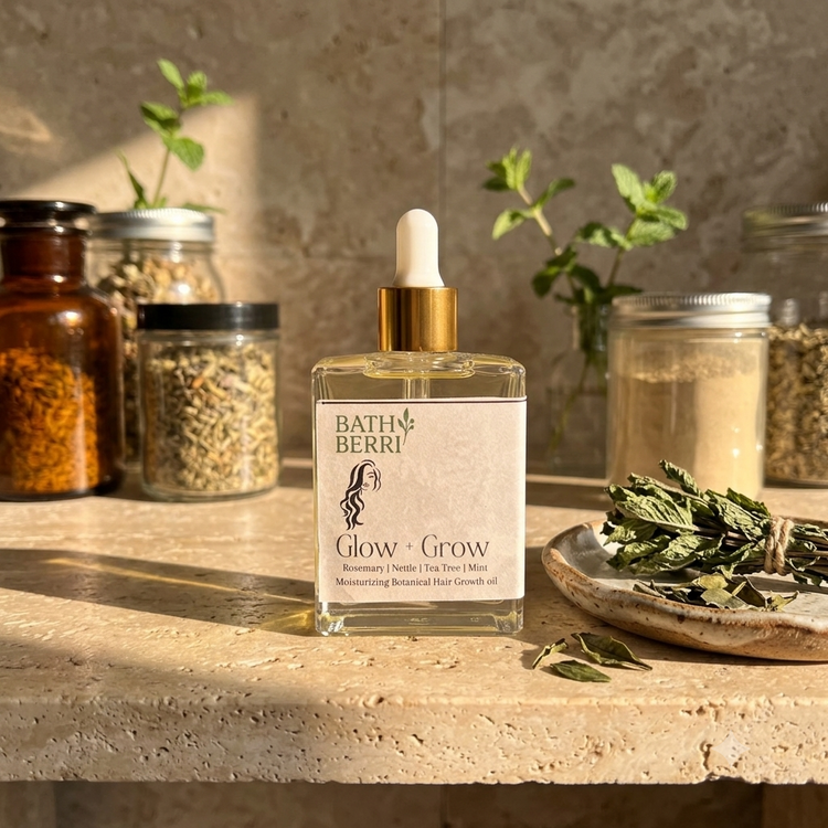 Glow & Grow Hair Oil – Rosemary & Nettle for Hair Growth & Scalp Health