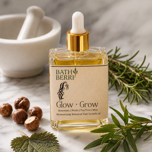 Glow & Grow Hair Oil – Rosemary & Nettle for Hair Growth & Scalp Health