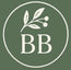 Logo with 'BB' and leaf design on a green background