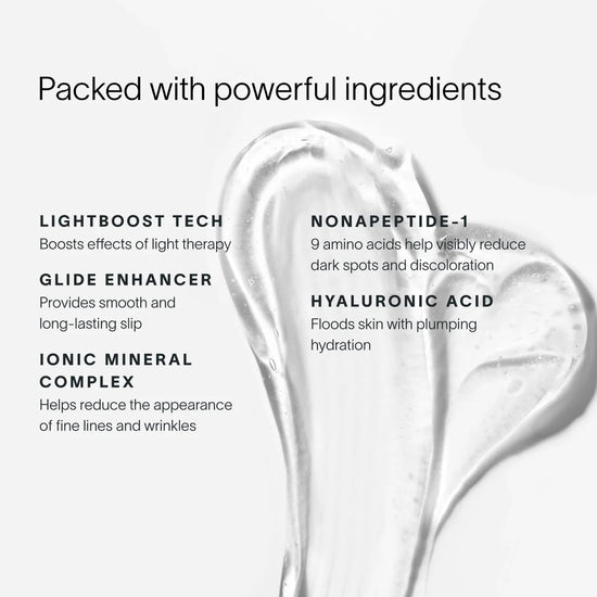 Product description with text about ingredients and benefits on a white background