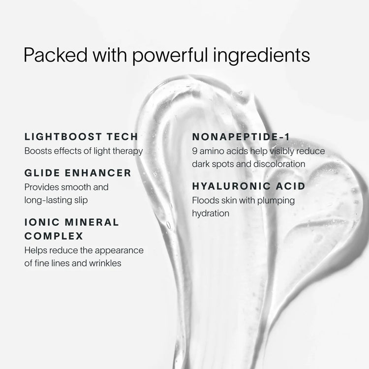 Product description with text about ingredients and benefits on a white background